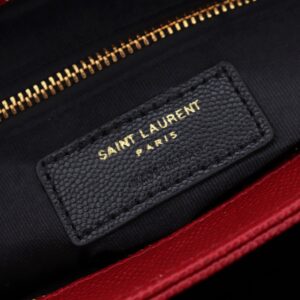 Saint Laurent Tribeca shoulder bag in burgundy leather