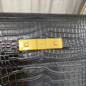 Saint Laurent Manhattan Crocodile-Embossed Shoulder Bag