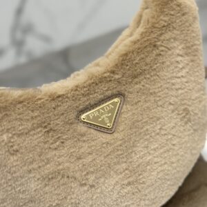 Prada Leather And Shearling Arquã¨ Handbag