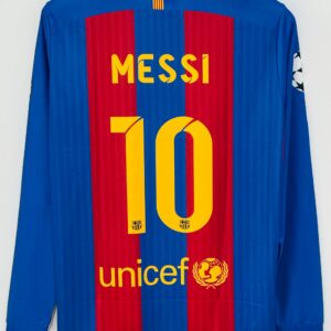 5567E1AF-5523-4354-BE6E-410379CFE9BE Celebrate Greatness with the 2016-17 Barcelona Home Jersey – Messi Full Sleeve Embroidery Edition