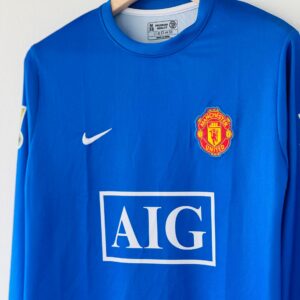 2008-09 Manchester United Away Jersey – Cristiano Ronaldo Edition Full sleeves embroidery (blue)