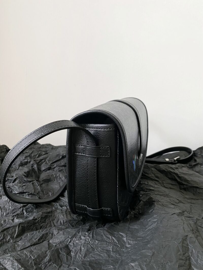 GOYARD Goyardine Belvedere III PM Messenger Bag Jet Black