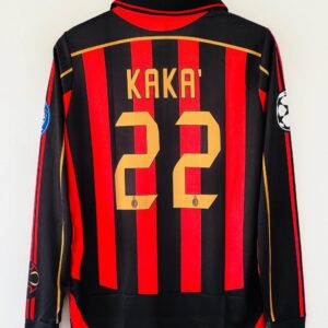 2006-07 AC Milan Home Jersey –  kaka  Full Sleeve Embroidery Edition polo
