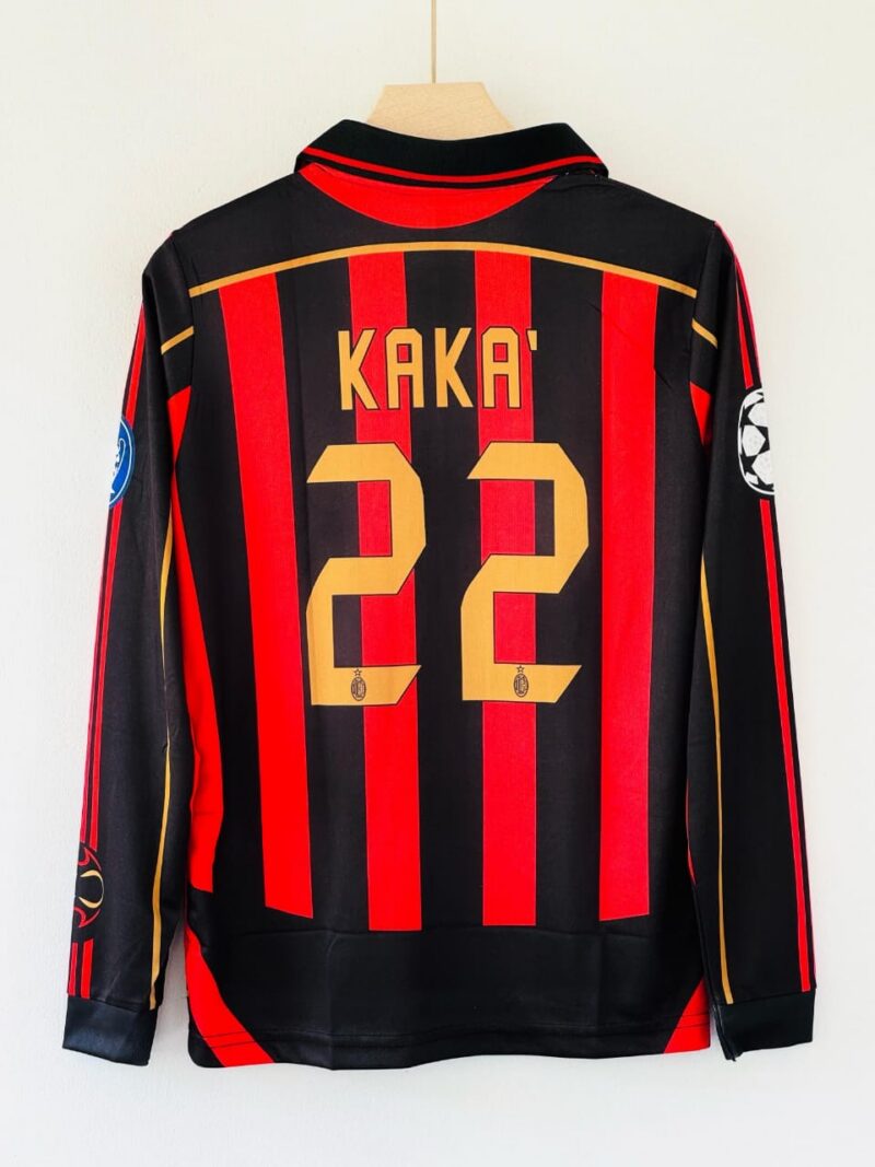 2006-07 AC Milan Home Jersey –  kaka  Full Sleeve Embroidery Edition polo