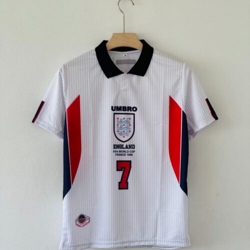 1998 England World Cup Jersey - Beckham Retro Edition
