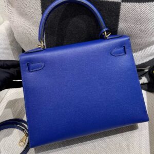 Hermes Kelly 28 Electric Blue Epsom Leather Gold Hardware