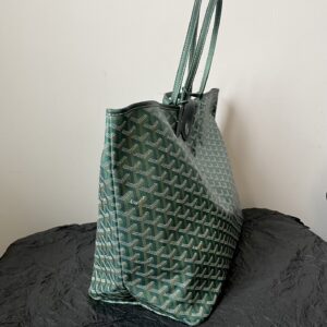Goyard Green Goyardine Coated Canvas and Leather Saint Louis GM Tote