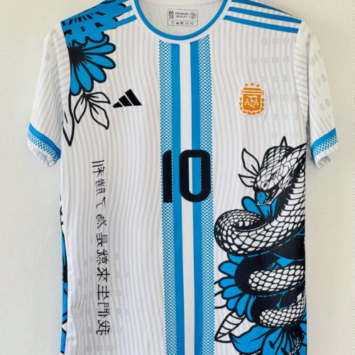 620D8714-C4F9-4D04-B6E4-5EE34550C629 Tribute to the Greatest – Argentina Special Edition Jersey – Lionel Messi Edition embroidery( blue)