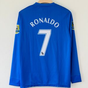 2008-09 Manchester United Away Jersey – Cristiano Ronaldo Edition Full sleeves embroidery (blue)