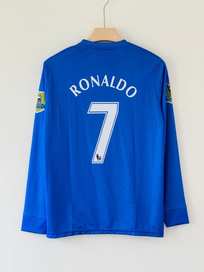 2008-09 Manchester United Away Jersey – Cristiano Ronaldo Edition Full sleeves embroidery (blue)