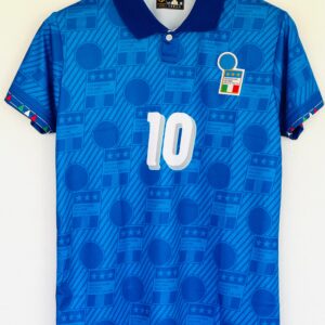 1994 Italy Home Jersey – Roberto Baggio Polo (Embroidery Edition)