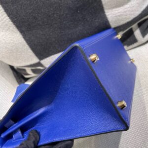 Hermes Kelly 28 Electric Blue Epsom Leather Gold Hardware