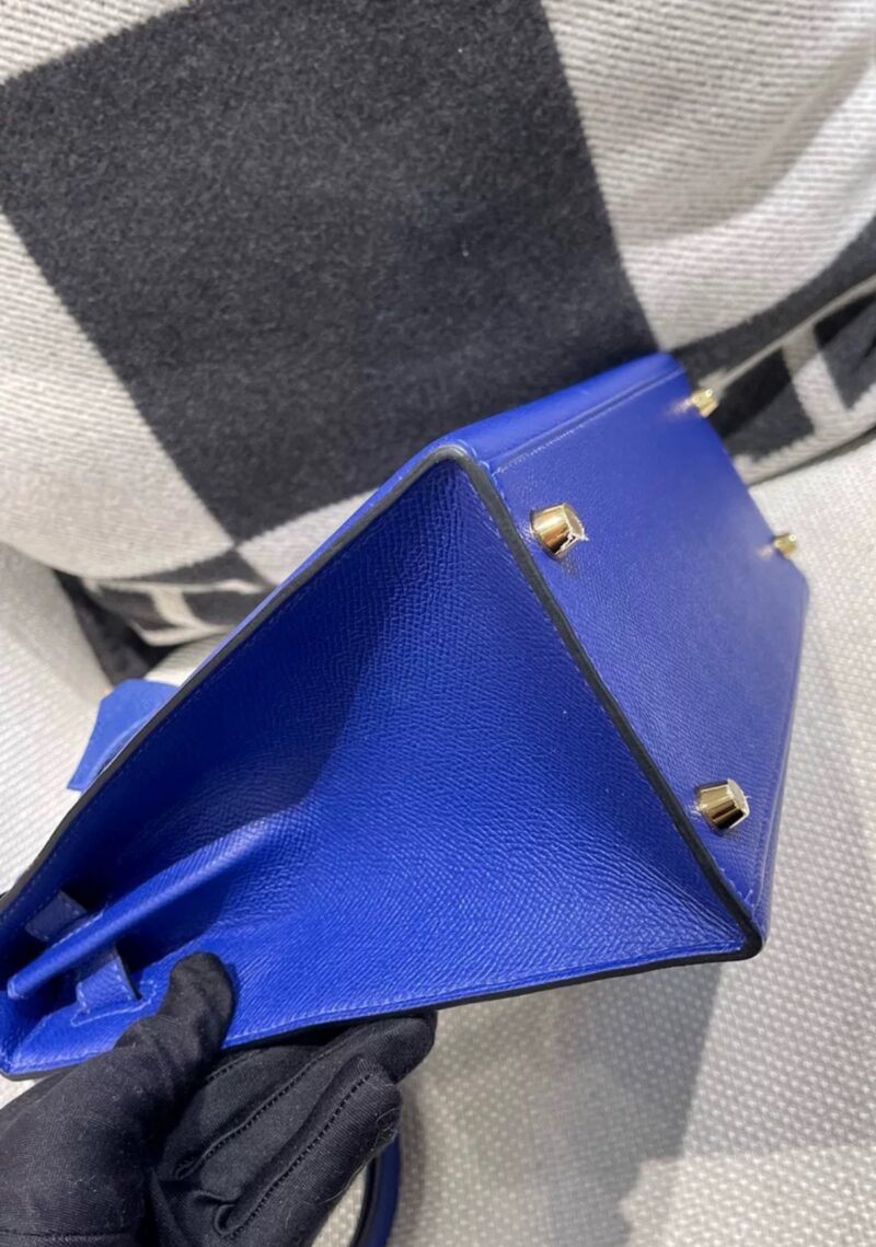Hermes Kelly 28 Electric Blue Epsom Leather Gold Hardware