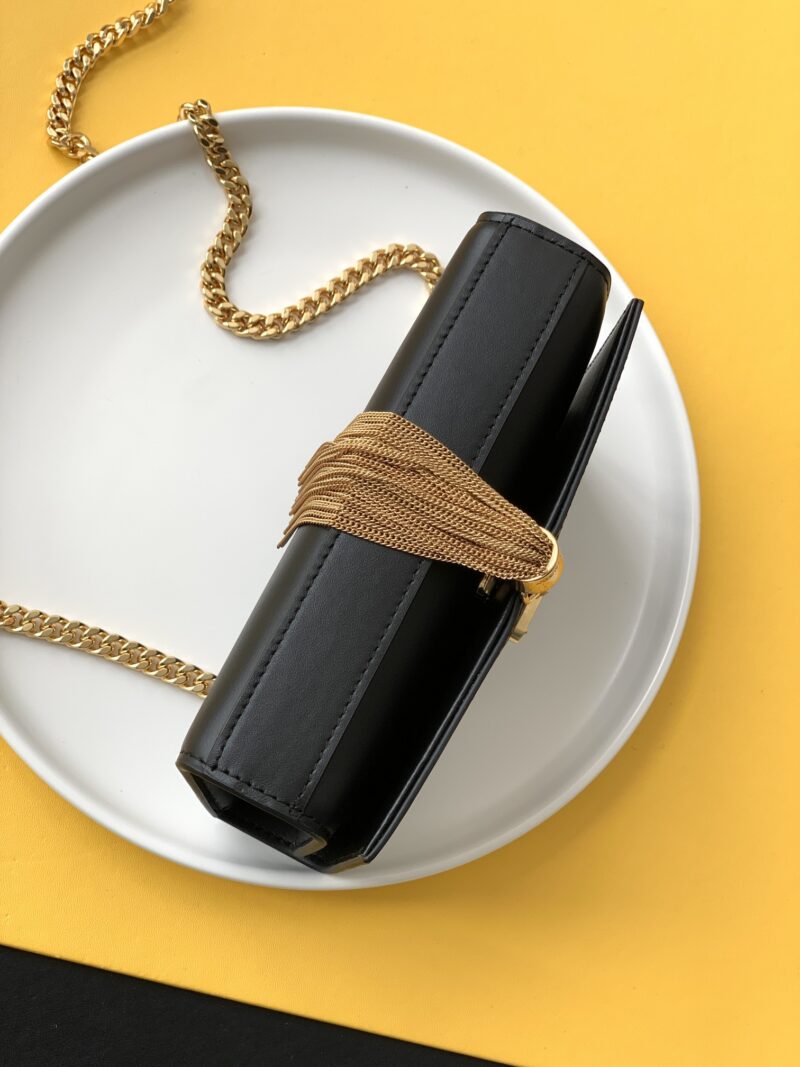 Saint Laurent Black Leather Small Kate Tassel Crossbody Bag