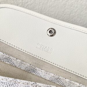 Goyard White Goyardine Canvas & Chevroches Calfskin Saint Louis PM Tote