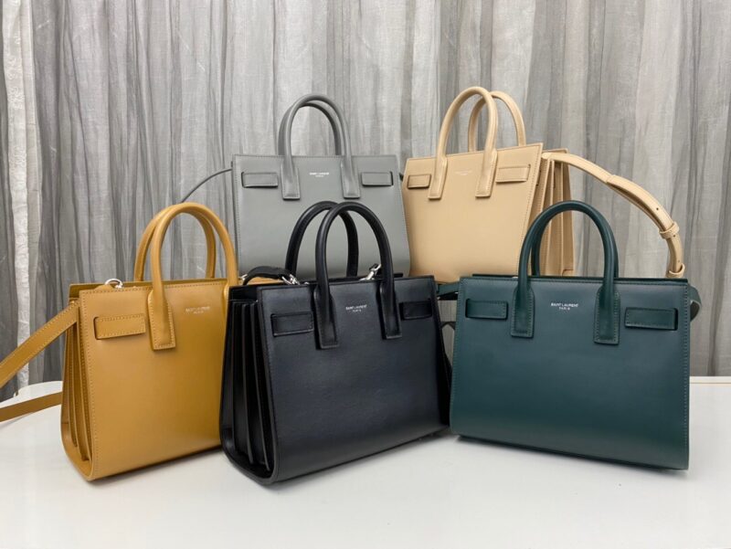 Ysl Nano Sac De Jour Black Smooth Leather Gold-tone Metal