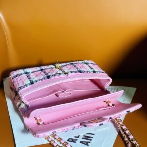 Chanel Mini Rectangular Flap Bag Pink, White and Black