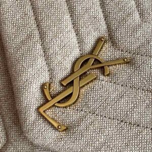 Saint Laurent Beige Suede Y Quilted Monogram
