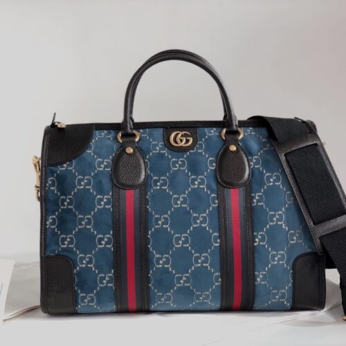 77ca8cb3 GUCCI Velvet GG Monogram Textured Calfskin