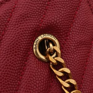 Saint Laurent Tribeca shoulder bag in burgundy leather