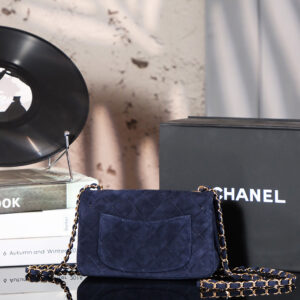 CHANEL Vintage Double Flap Bag Suede