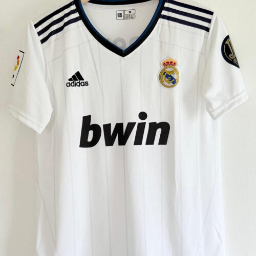 Dominate in Style with the 2012-13 Real Madrid Bwin Embroidered Jersey – The Los Blancos Classic