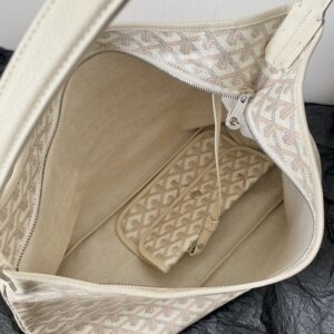 GOYARD Goyardine Boheme Hobo White