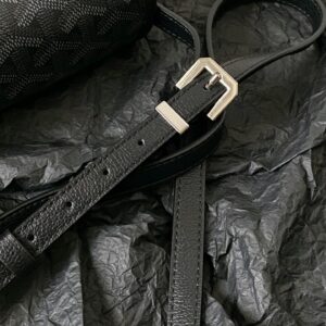 GOYARD Goyardine Belvedere III PM Messenger Bag Jet Black