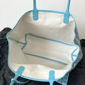 Goyard Blue Coated Canvas Leather Small Saint Louis Tote