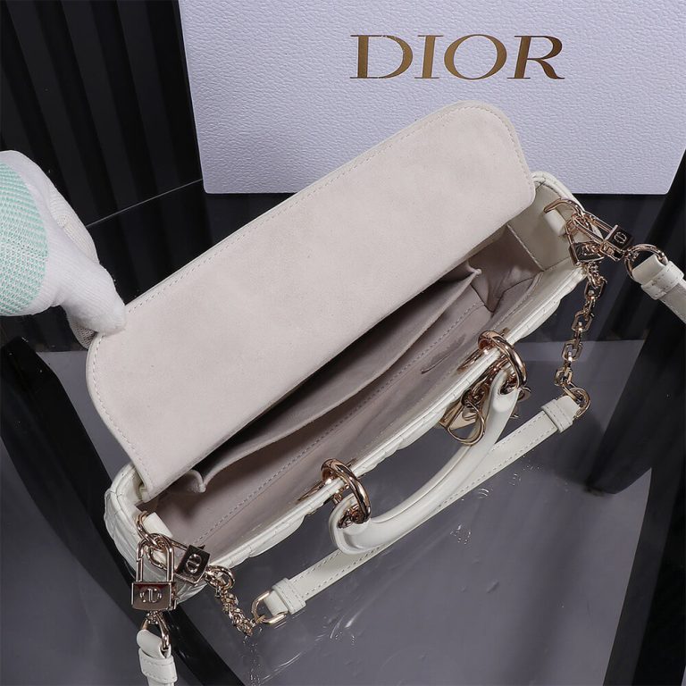 Dior Medium White Lady D-Joy Bag