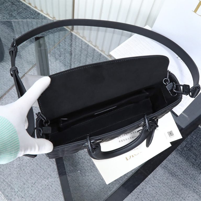 Dior Black Medium Lady D-Joy Bag