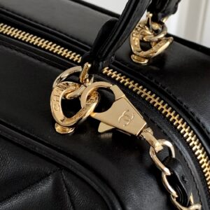 Chanel Black Quilted Lambskin Leather Bag