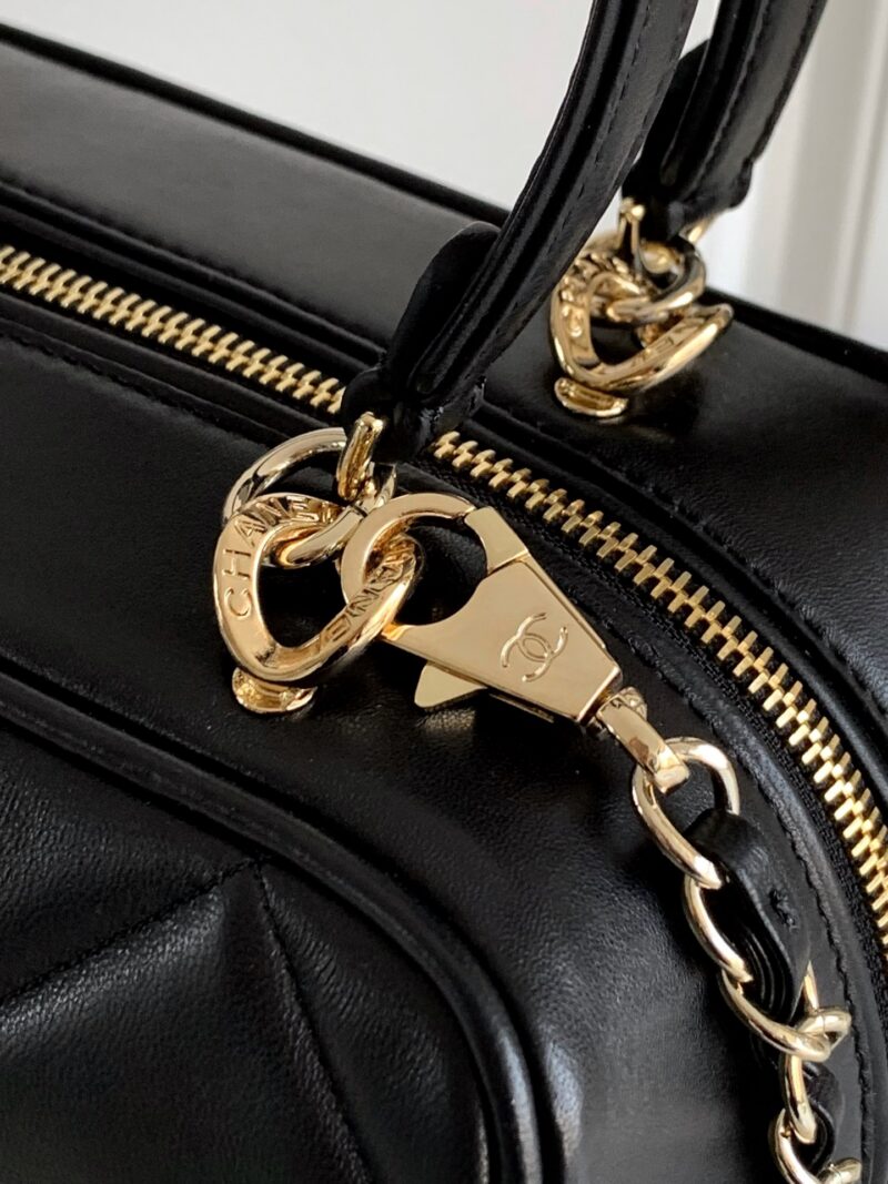 Chanel Black Quilted Lambskin Leather Bag