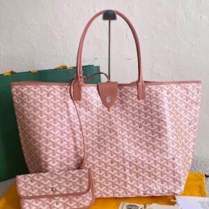 Goyard Green Goyardine Coated Canvas and Leather Saint Louis GM Tote