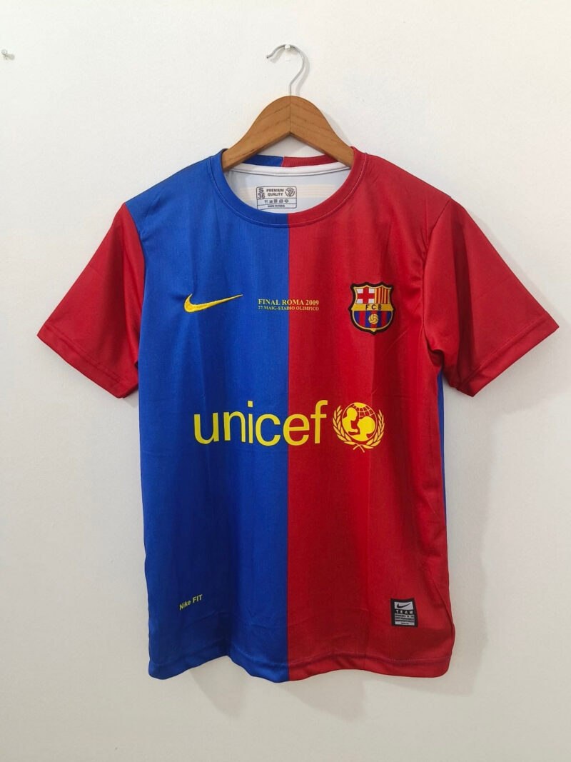 2009 Barcelona Home Jersey - Messi Edition embroidery