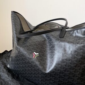 Goyard Black Goyardine Saint Louis PM Leather