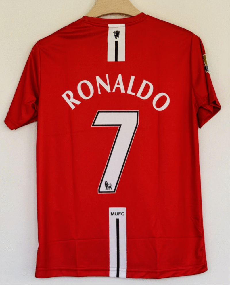 Manchester United Home Jersey 2007-08  - Ronaldo Edition with Embroidered Design
