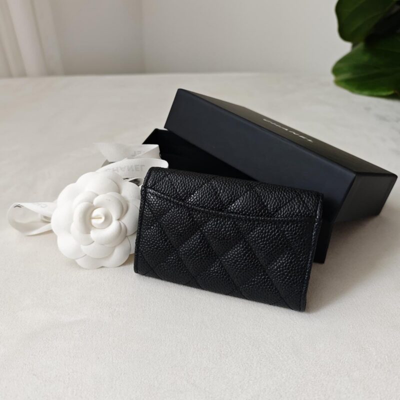 Chanel Wallet black with sliver hardware