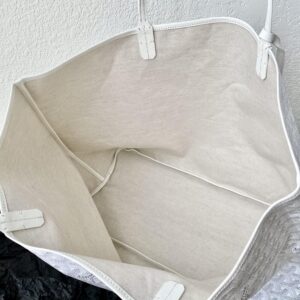 Goyard White Goyardine Canvas & Chevroches Calfskin Saint Louis PM Tote
