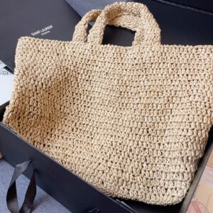 Saint Laurent Rive Gauche Linen Tote Bag