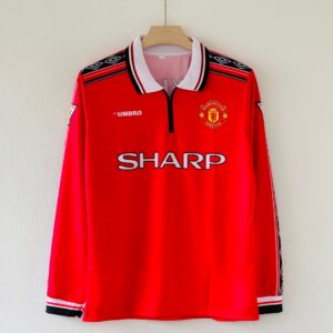 1998-99 Manchester United Home Jersey – David Beckham Full sleeve Edition