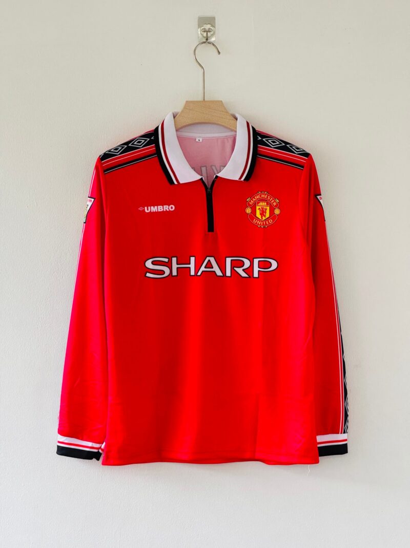 1998-99 Manchester United Home Jersey – David Beckham Full sleeve Edition