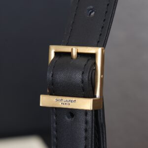 Saint Laurent Smooth Calfskin Le 5 A 7 Mini Hobo Black