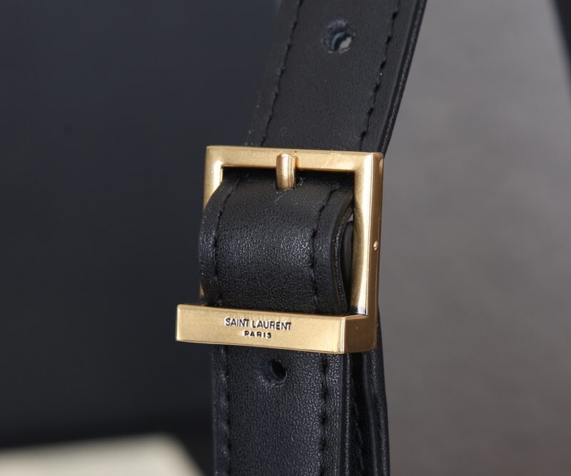 Saint Laurent Smooth Calfskin Le 5 A 7 Mini Hobo Black