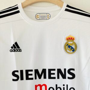 Beckham’s Iconic Madrid Era with the 2004-05 Real Madrid Home Jersey – Full Sleeve Embroidery Edition