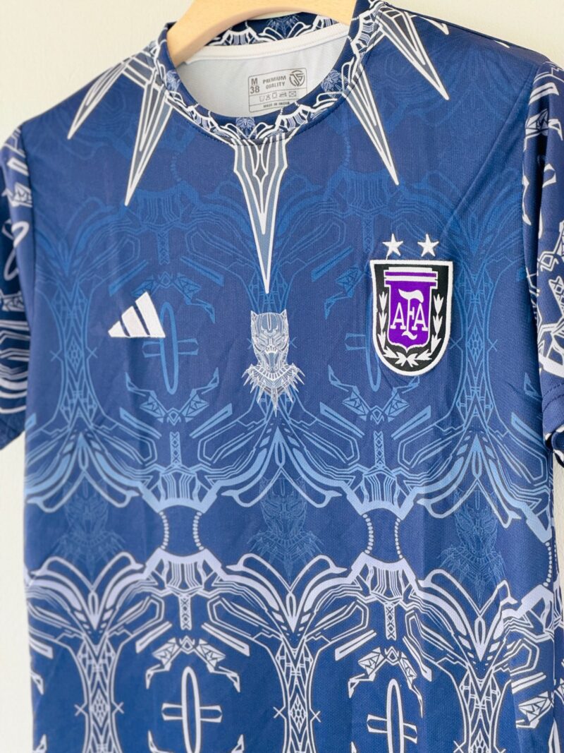 Unleash the King with the Argentina Black Panther Edition – Messi Embroidery Jersey