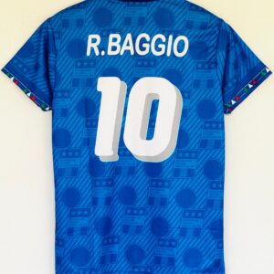 1994 Italy Home Jersey – Roberto Baggio Polo (Embroidery Edition)
