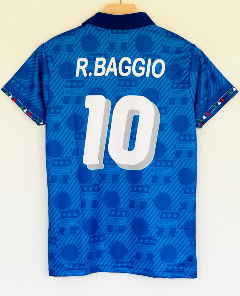 1994 Italy Home Jersey – Roberto Baggio Polo (Embroidery Edition)
