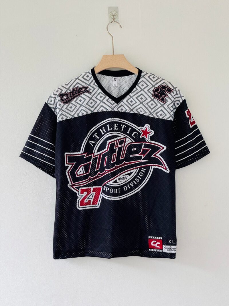 BE0F6B1D-1FF1-4BCF-BD00-EC79ED857BCE Beyond Convention – Five Sleeve T-Shirt in HoleFabric Material