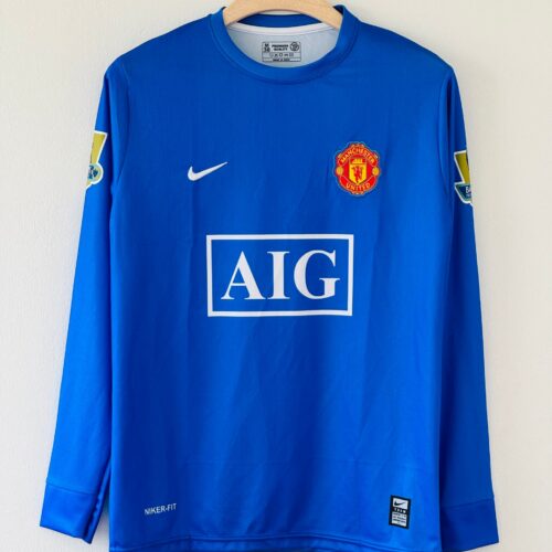 BF74DC9B-F34C-49D8-BFD0-B67B1344C0E8 2008-09 Manchester United Away Jersey – Cristiano Ronaldo Edition Full sleeves embroidery (blue)